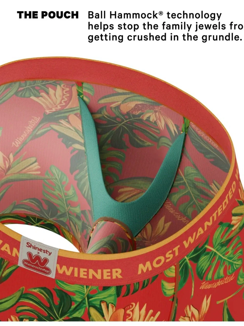 Shinesty Ball Hammock Boxer Fly The Weiner In Paradise Red XL NWT IN PACKAGE